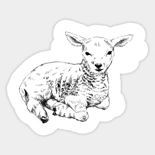 Lamb print Sticker